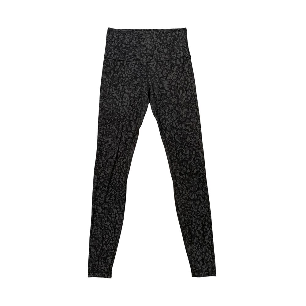 Lululemon Leggings Womens 6 Black Gotham Gray Align High Rise Wide Waistband